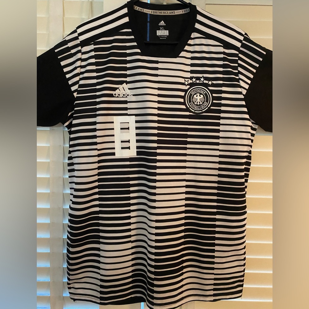 Adidas Black and White Men's Germany Jersey